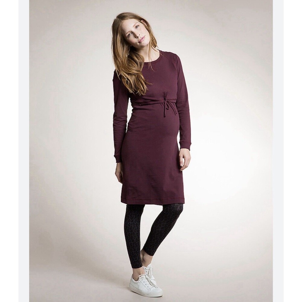 NWT maternity and Nursing boob Company Dress Eco-friendly Organic Large